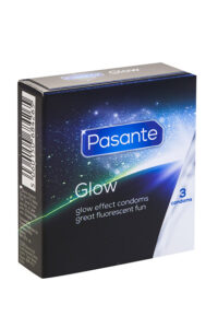 Zdjęcie produktu - Prezerwatywy Fluoroscencyjne Pasante – 3 Sztuki