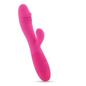 Zdjęcie produktu - Crushious Blossoms Akumulatorowy Wibrator Rabbit Hot Pink z Lubrykantem na Bazie Wody W Zestawie