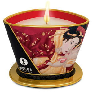 Shunga Romance Świeca do Masażu Musujące Wino Truskawkowe 170 ml