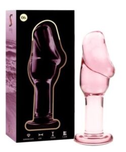Zdjęcie produktu - Korek Analny Nebula Series By Ibiza – Model 6 Anal Plug Borosilicate Glass Pink 12.5 cm -O- 4 cm