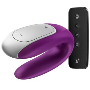 Zdjęcie produktu - Wibrator z Aplikacją Satisfyer Double Fun Wibrator z Aplikacją Fioletowy