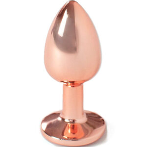 Zdjęcie produktu - Korek Analny Metalowy ” S” Rose Gold 7 cm