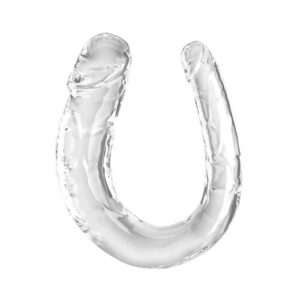 Zdjęcie produktu - Dildo King Cock Double Trouble 33 cm przezroczyste