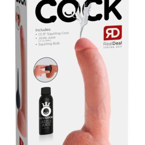 Dildo Realistyczne z Wytryskiem Pipedream King-Cock 9''/23cm - obrazek 6