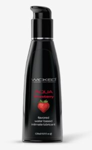 Zdjęcie produktu - Lubrykant smakowy Wicked Aqua Strawberry 120 ml